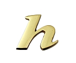 真鍮ゴールド文字 小文字 h　QS20-H