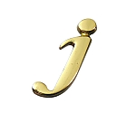 真鍮ゴールド文字 小文字 j　QS20-J