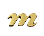 真鍮ゴールド文字 小文字 m　QS20-M