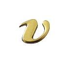 真鍮ゴールド文字 小文字 v　QS20-V