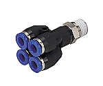 耐腐蝕性SUS303相当継手 ブランチ二重ワイ R1/8　SPRX6-01