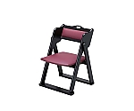 木製 折りたたみ椅子 レザー張り ワイン　0447240