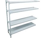 固定追加ユニットカムシェルビングプレミアムシェルフ　ソリッド型4段　1776×460×1830mm　CPA187272S4