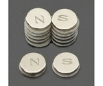 φ9.5x1.5mm ﾏｸﾞﾈｯﾄﾃﾞｨｽｸ(粘着付/N･S各6個)　EA781GA-52