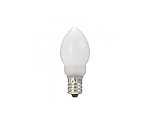 ローソク形 LEDランプ 電球色E12 ホワイト　LDC1LG23E12W