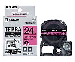 テプラ PROテープ マグネット桃色24mm黒文字　SJ24P