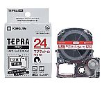 テプラ PROテープ マグネット白色24mm赤文字　SJ24SR