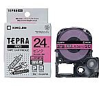 テプラ PROテープ 強粘着桃ラベル24mm黒文字　SC24PW