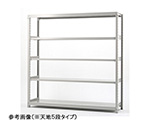 軽中量ラック　Ｈ１２００ｍｍ×Ｗ１５００ｍｍ×Ｄ６００ｍｍ×天地４段　増連　TS4560-4R