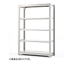 中量ＢＬラック　５００ｋｇ／タイプ　Ｈ１５００ｍｍ×Ｗ１２００ｍｍ×Ｄ４８０ｍｍ×天地５段　単体　ホワイトグレー　MBH-54S5-SW