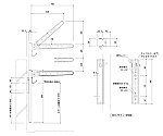 物干金物 バルコニー用 横収納ポールタイプ ダークブロンズ　SK-700YSLP-BC