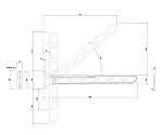 物干金物 バルコニー用 縦収納タイプ ダークブロンズ　SK-66TMS-BC