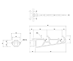 物干金物 バルコニー用 横収納タイプ ダークブロンズ　SK-380A-BC