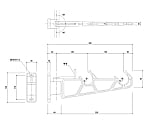 物干金物 バルコニー用 横収納タイプ ホワイトクリーム　SK-380B-WC