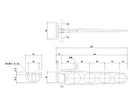 物干金物 バルコニー用 横収納タイプ ダークブロンズ　SK-38LSA-BC