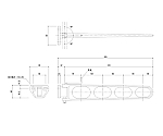 物干金物 バルコニー用 横収納タイプ ホワイトクリーム　SK-45LSA-WC