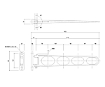 物干金物 バルコニー用 横収納タイプ ダークブロンズ　SK-45LSB-BC