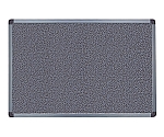 掲示板 アルミ製 吊下型 幅900×高600mm レザー貼 灰色　SMS-1030