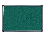 掲示板 アルミ製 吊下型 幅1200×高900mm レザー貼 緑　SMS-1031
