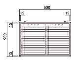 行事予定掲示板 (ホワイトボード) 横書 幅900×高600mm　SMS-915-Y