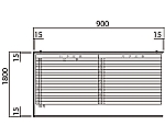 行事予定掲示板 (ホワイトボード) 横書 幅1800×高900mm　SMS-917-Y