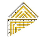 カラー三角定規 イエロー　CPK-120-Y