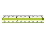 カラー直線定規 目盛:15cm グリーン　CPK-15-G