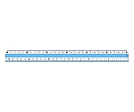 カラー直線定規 目盛:30cm ブルー　CPK-30-B