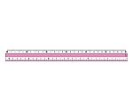 カラー直線定規 目盛:30cm ピンク　CPK-30-P