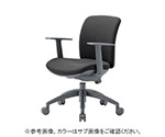チェア ローバックT型肘タイプ ブラック 布張り　OA-2115TJ(FG3)BK