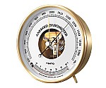 ANEROID BAROMETER 晴雨計 61-0066-69 アネロイド気圧計温度計付 7610-20 【AXEL】 アズワン
