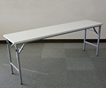 軽量折りたたみテーブル W1800×D450×H700 ホワイト　1845WH