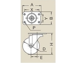 サカエオリジナルキャスター SSG-100N　SSG100N