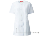 衿なし調理衣　半袖　白　L　742-30 L