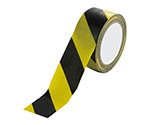 安全標識テープ　黄／黒　374-100