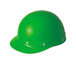 ヘルメット野球帽型（飛・墜）グリーン　特殊ＦＲＰ　377-08GR