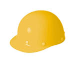 ヘルメット野球帽型（飛・墜）黄　特殊ＦＲＰ　377-08YE