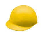 ヘルメット野球帽型（飛・電）黄　ＡＢＳ　377-23YE