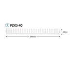 仕切板　トレー64-05タイプ（深さ5cm）用　W346×H42mm　　PD05-40