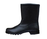 JIS規格認定 ゴム底安全靴 半長靴 ブラック　２４．５ｃｍ　HS400N-24.5
