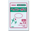 HEIKO ポリ袋 透明 ヘイコーポリエチレン袋 0.03mm厚 No.13 穴あり 100枚　006612054