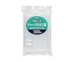 チャック袋付ポリ袋 100枚 LDPE 透明 0.04mm　HG-4