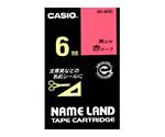 カシオ ネームランドテープ6mm幅 (赤地/黒文字)　XR-6RD