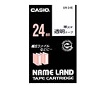 カシオ ネームランドテープ24mm幅 (透明地地/黒文字)　XR-24X