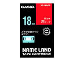 カシオ ネームランドテープ18mm幅 (赤地/白文字)　XR-18ARD
