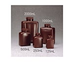 角型試薬ボトル HDPE 褐色 125mL 1パック（12本入）　2009-0004JP