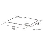 透明ガラス板 W60cm用(実寸:W59.8cm) 8mm厚 D20cm　61-37-14-2