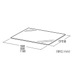 透明ガラス板 W60cm用(実寸:W59.8cm) 8mm厚 D25cm　61-37-14-3