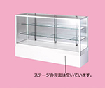 平ケース ステージ付き ホワイト D45cm W120cm 引戸後　61-107-3-4