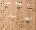 有孔パネル用フック　クローム　　L10cm　φ4mm　10本組　61-123-8-3